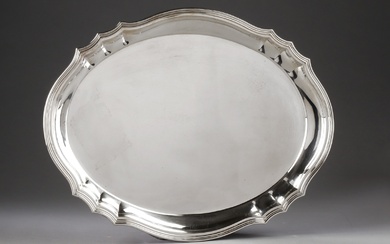 A. Michelsen. Large silver animal back dish, year 1918