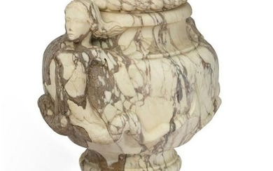 A Neoclassical style breche violette marble urn