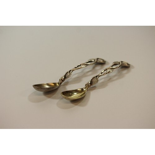 A Pair Of Victorian Cast Sterling Silver Spoons. Joseph Wilm...
