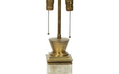 A Pair of French Eglomise Table Lamps in the