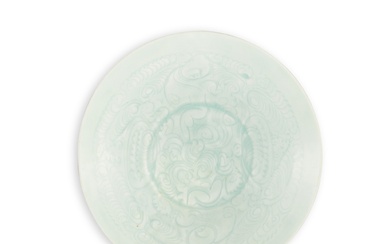 A Qingbai incised 'boys' bowl, Southern Song dynasty 南宋 青白釉刻花嬰戲紋笠式盌
