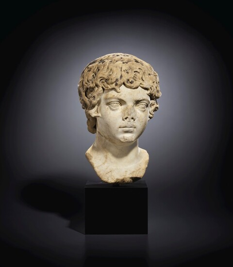 A ROMAN MARBLE PORTRAIT BUST OF THE YOUNG CARACALLA, SEVERAN PERIOD, CIRCA 196-204 A.D.