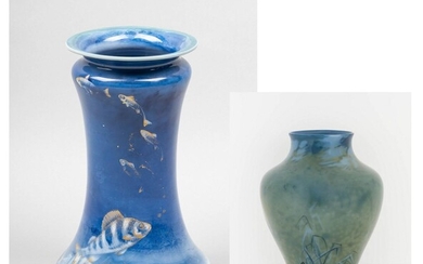 A Royal Worcester Sabrina Ware small baluster vase, Heights: 10 in. (25.4 cm.); 4.25 in. (10.79 cm.)