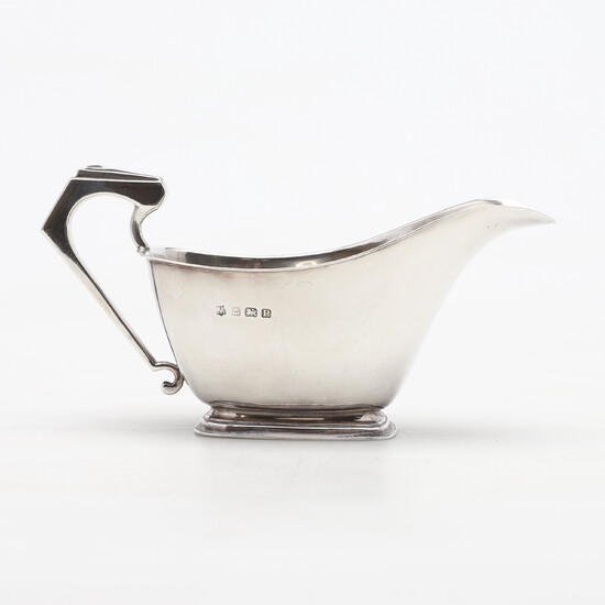 A SILVER SAUCE BOAT.