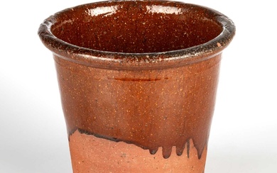 A TERRACOTTA POT, ATTRIBUTED TO BUCKLEY, NORTH WALES, 19TH CENTURY