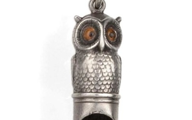 A Victorian Silver Novelty Whistle, by Sampson Mordan and Co.,...