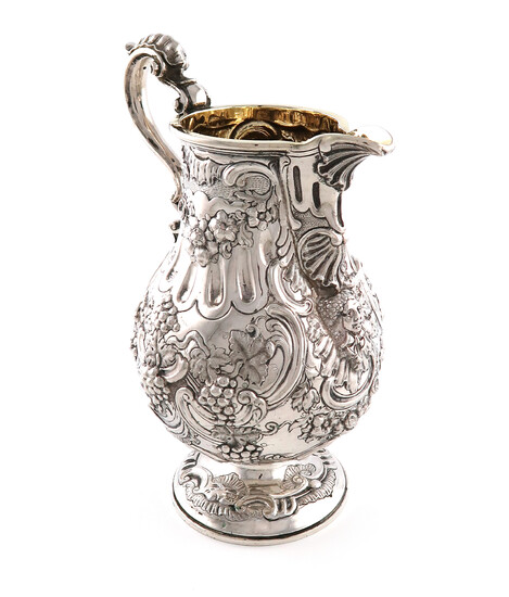 A Victorian silver beer/water jug
