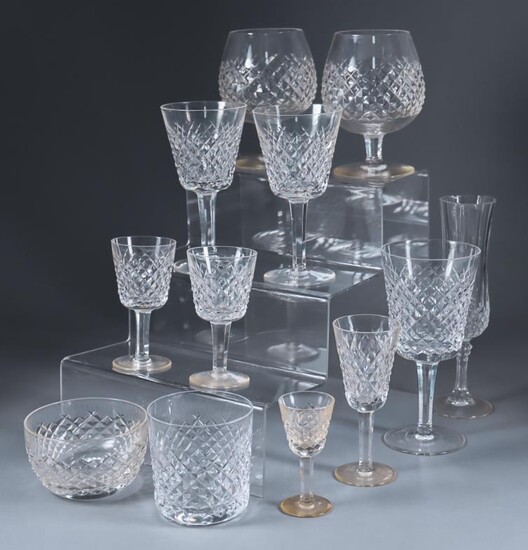 A Waterford Cut Glass 'Alana' Pattern Part Table Service,...
