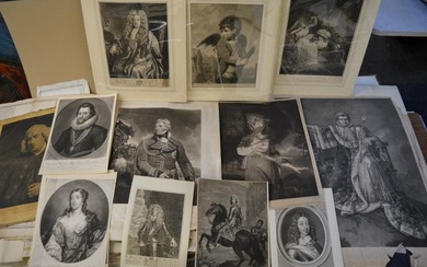 A collection of many fine engraved portraits of subjects...