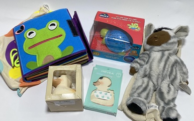 A group of toddler toys including night light etc.