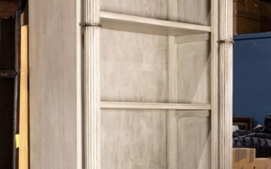 A large custom made Candace Barnes contemporary bookcase cabinet
