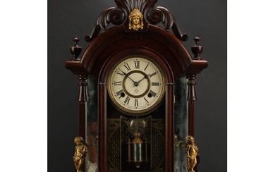 A late 19th century American mirror-side Occidental clock, E...