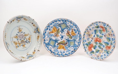 A late18th/early19th century Delft ware plate, the...