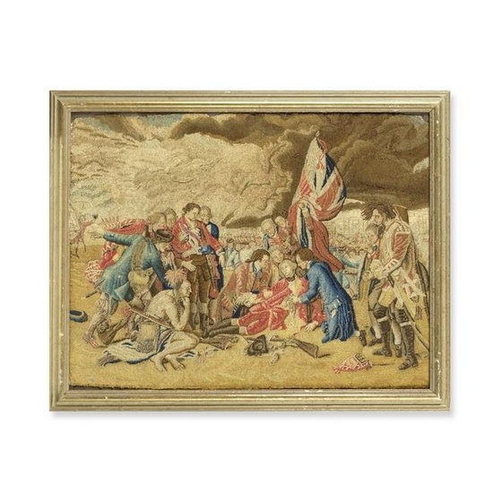 A needlework picture after Benjamin West (1738-1820) Late 18th century, English