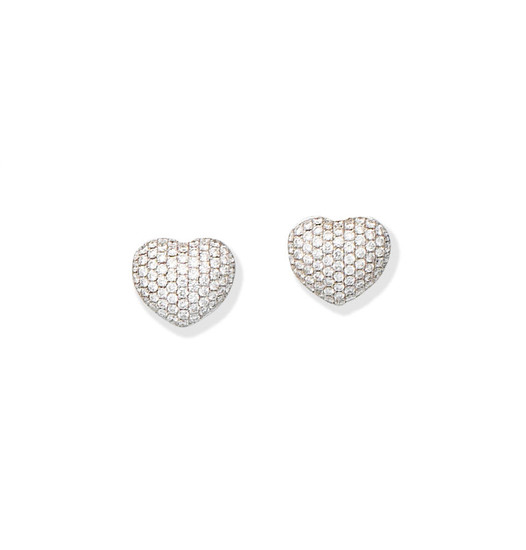 A pair of 'Art' diamond earstuds