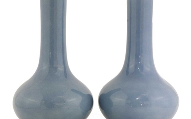 A pair of Chinese bottle vases