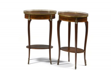 A pair of Louis XVI style gueridons