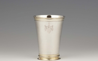 A parcel gilt Augsburg silver beaker