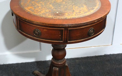 A vintage Regency revival mahogany circular side table