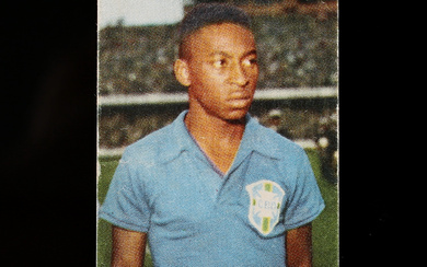 ALPHA IMAGE. The first collector's picture of the Brazilian soccer player Pelé, WC in Stockholm 1958, Alifabolaget.