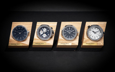 AUDEMARS PIGUET, AN ATTRACTIVE AND COLLECTIBLE SET OF FOUR STAINLESS...