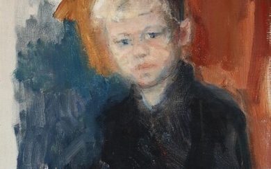 SOLD. Agnes Hiorth: Portrait of a young boy. Unsigned. Oil on canvas. 65 x 49 cm. – Bruun Rasmussen Auctioneers of Fine Art