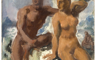 Alexandre IACOVLEFF 1887 - 1938 Triton et Néréide, Capri - 1935