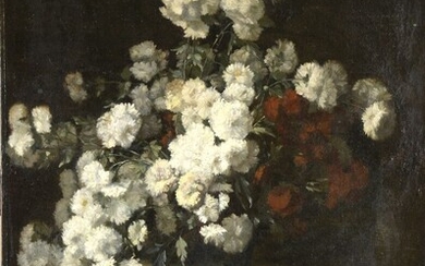 Alexandre RIPAULT (1839-1911) Bouquet d'oeillets...