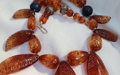 Amber - Silver - Necklace