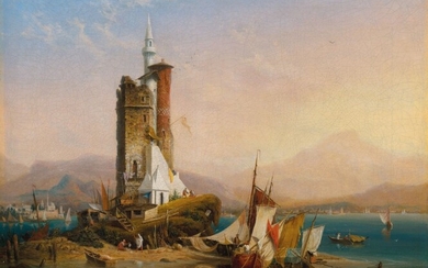 Ambroise-Louis Garneray (1783-1857), Phare de Mascate (Muscat, Oman)