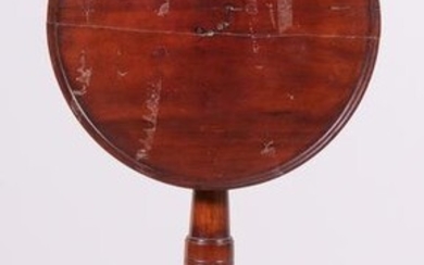 American cherry tilt top candle stand with dished top