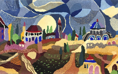 Amos Yaskil (b.1935) - Israel Landscape, Wall Rug.