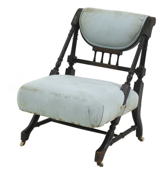 An Aesthetic Movement ebonised side chair
