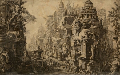 An Allegorical Frontispiece of Rome and its History from Le Antichita Romane, 1756, Etching After Giovanni Piranesi (Italian, 1720-1778)