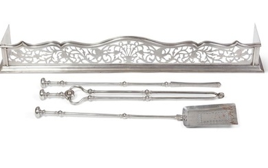 An assembled set of George III steel fire tools