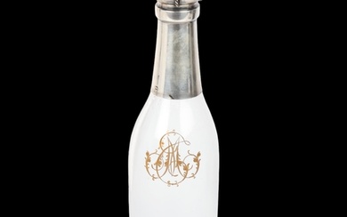An unusual Antique French silver-mounted glass 'Champagne Bo...