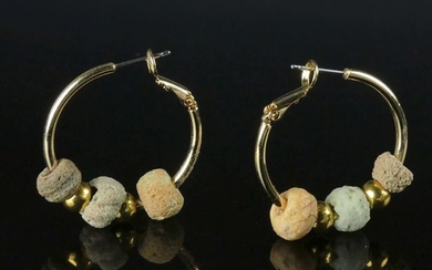 Ancient Egyptian Faience Earrings - (1)