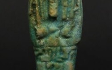 Ancient Egyptian Faience Ushabti for Tanet-Nefer-Her - 114×0×0 mm