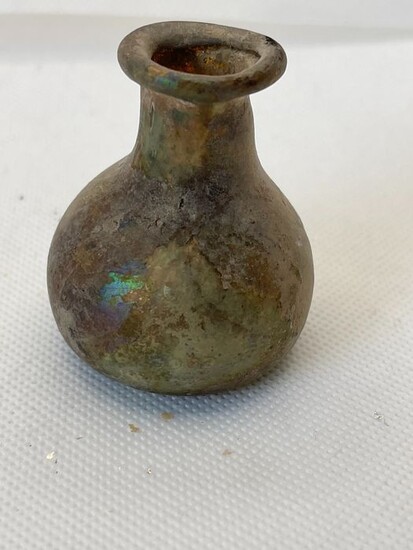 Ancient Roman Glass Unguentarium - 5×4.5×5 cm