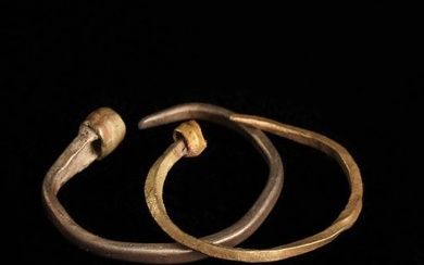 Ancient Roman Gold Hoop Earring Pair