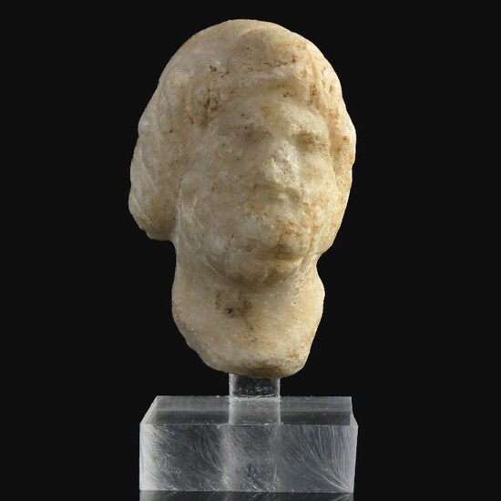 Ancient Roman Marble Head of Zeus- (1)
