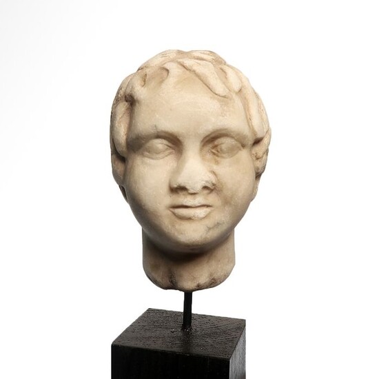 Ancient Roman Marble Head of a Child