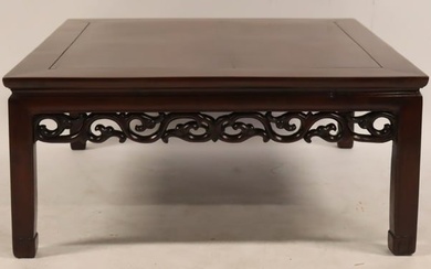 Antique Carved Chinese Hardwood Low Table.