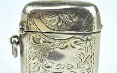 Antique English Sterling Silver Vesta Case Pendant