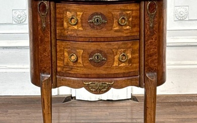 Antique French Parquetry Commode Stand