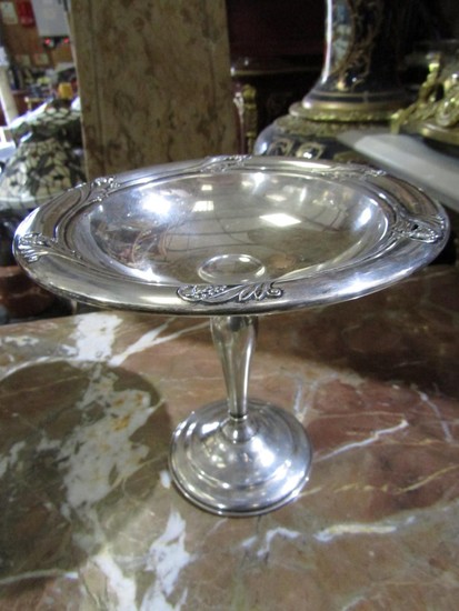 Antique Solid Silver Table Taza of Pedestal Form Approximate...