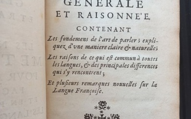 Antoine Arnauld y Claude Lancelot - Grammaire generale et raisonne'e. Contenant les fondemens de l' art de parler... - 1660