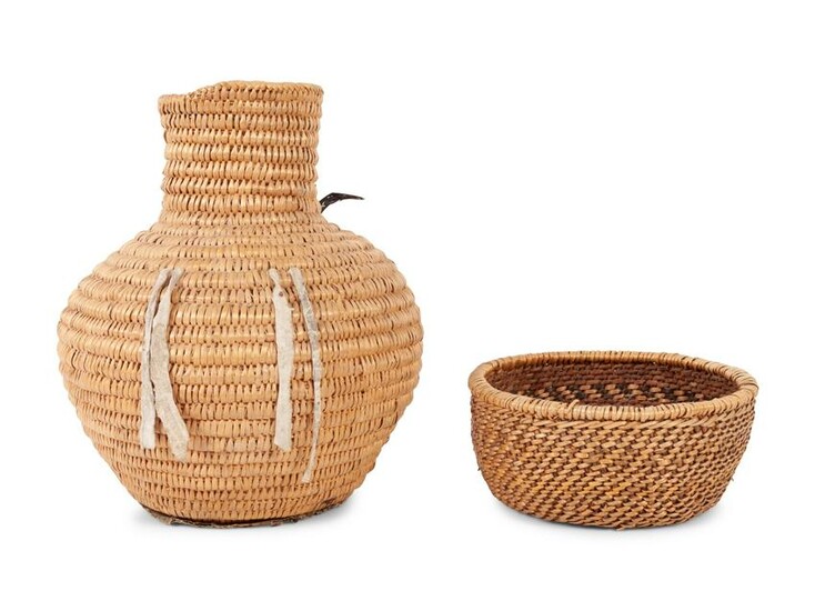Apache Canteen and Walapai Basketry Bowl