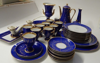 Approx.36-piece coffee service, porcelain HWL-Bavaria, slightly scuffed, for 9 persons...