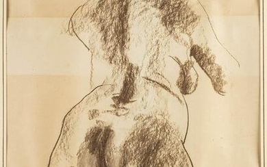 Armand BLONDEEL (1928) 'Naakt' a charcoal drawing of a